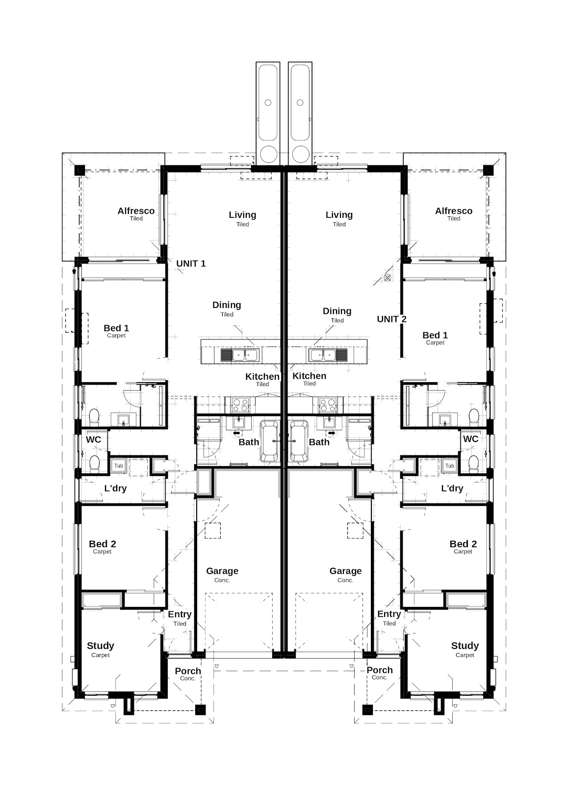 Duplex Investment Property in Cessnock, NSW (4.86% Yield) | Aus Investment Properties - Floor Plan 1