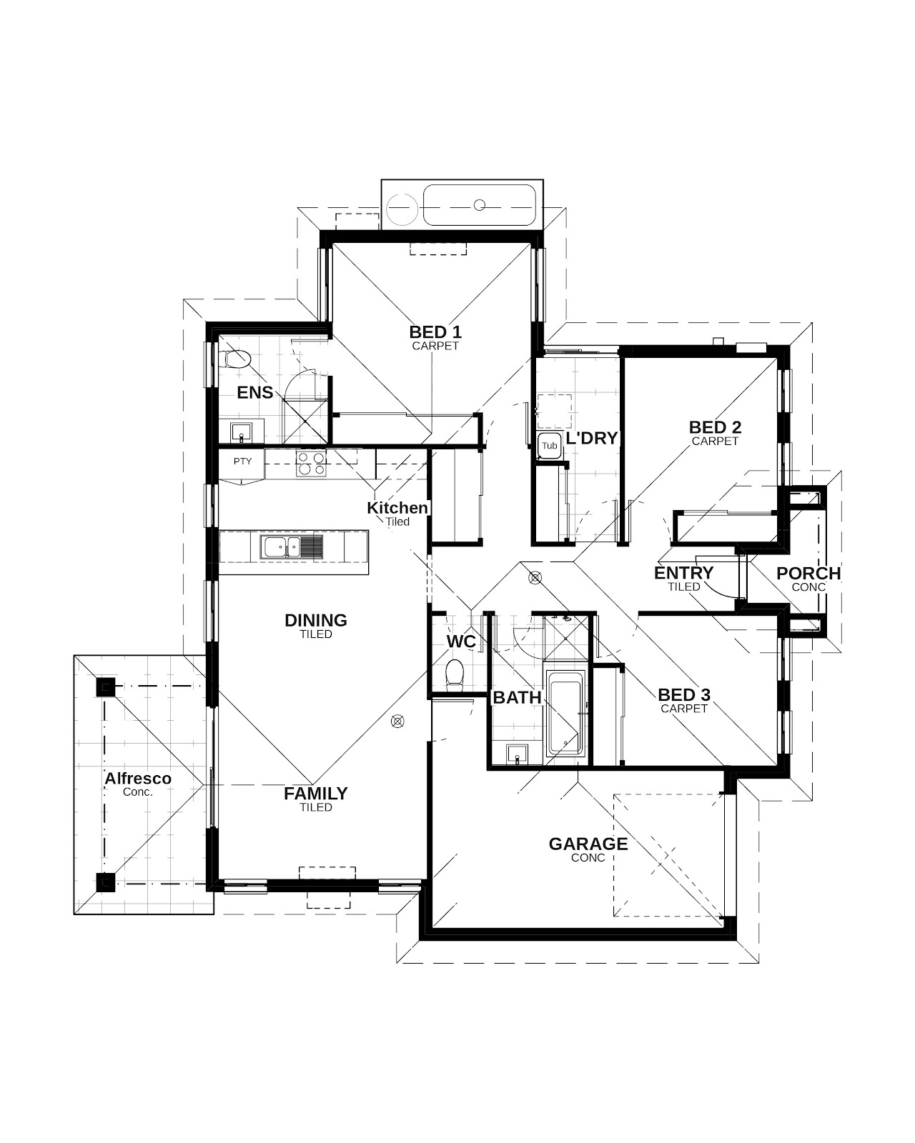 House and Land Investment Property in Morisset, NSW (3.41% Yield) | Aus Investment Properties - Floor Plan 1