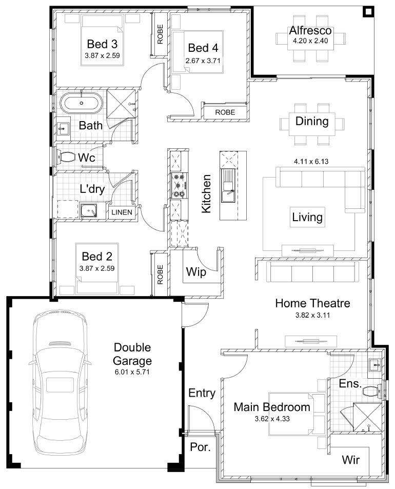 House and Land Investment Property in Two Rocks, WA | Aus Investment Properties - Floor Plan 1
