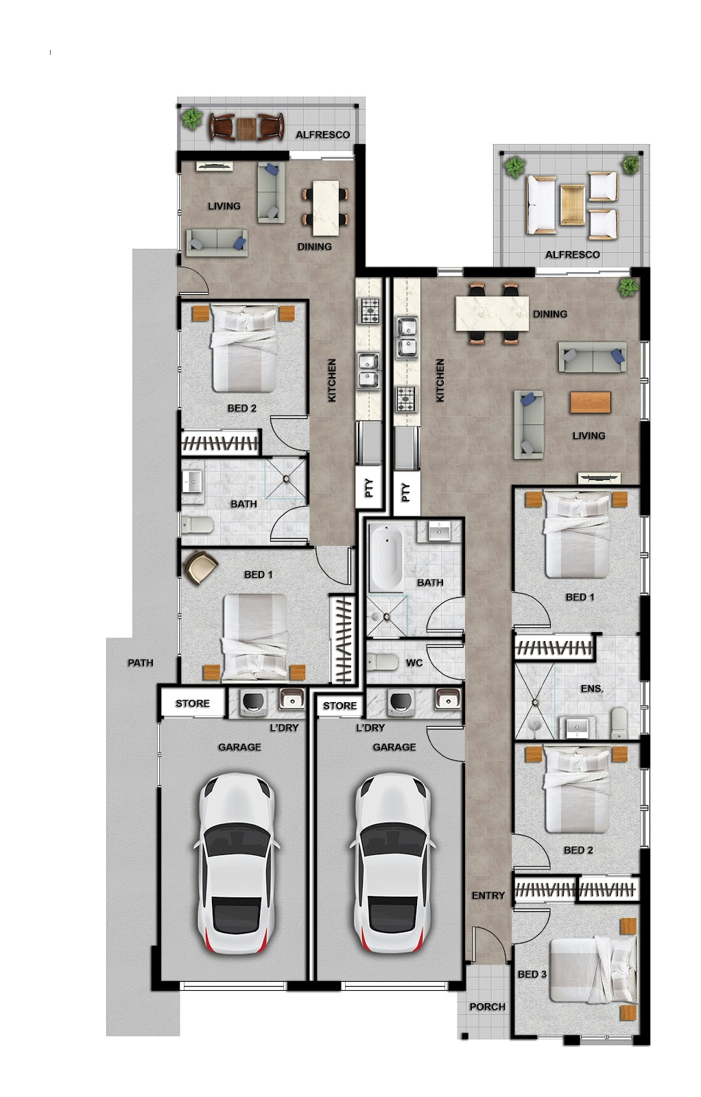Dual Key Investment Property in Bellbird, NSW (4.93% Yield) | Aus Investment Properties - Floor Plan 1