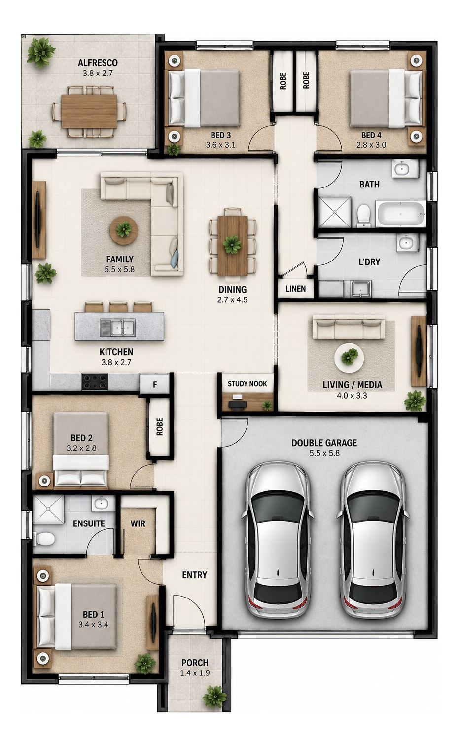 House and Land Investment Property in Walloon, QLD (4.2% Yield) | Aus Investment Properties - Floor Plan 1