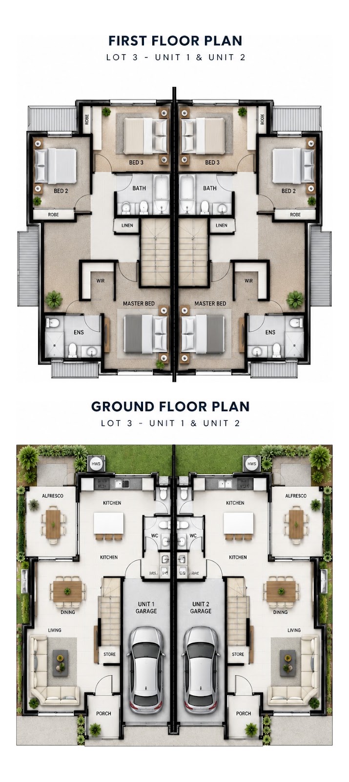 Duplex Investment Property in Loganlea, QLD (5.35% Yield) | Aus Investment Properties - Floor Plan 1