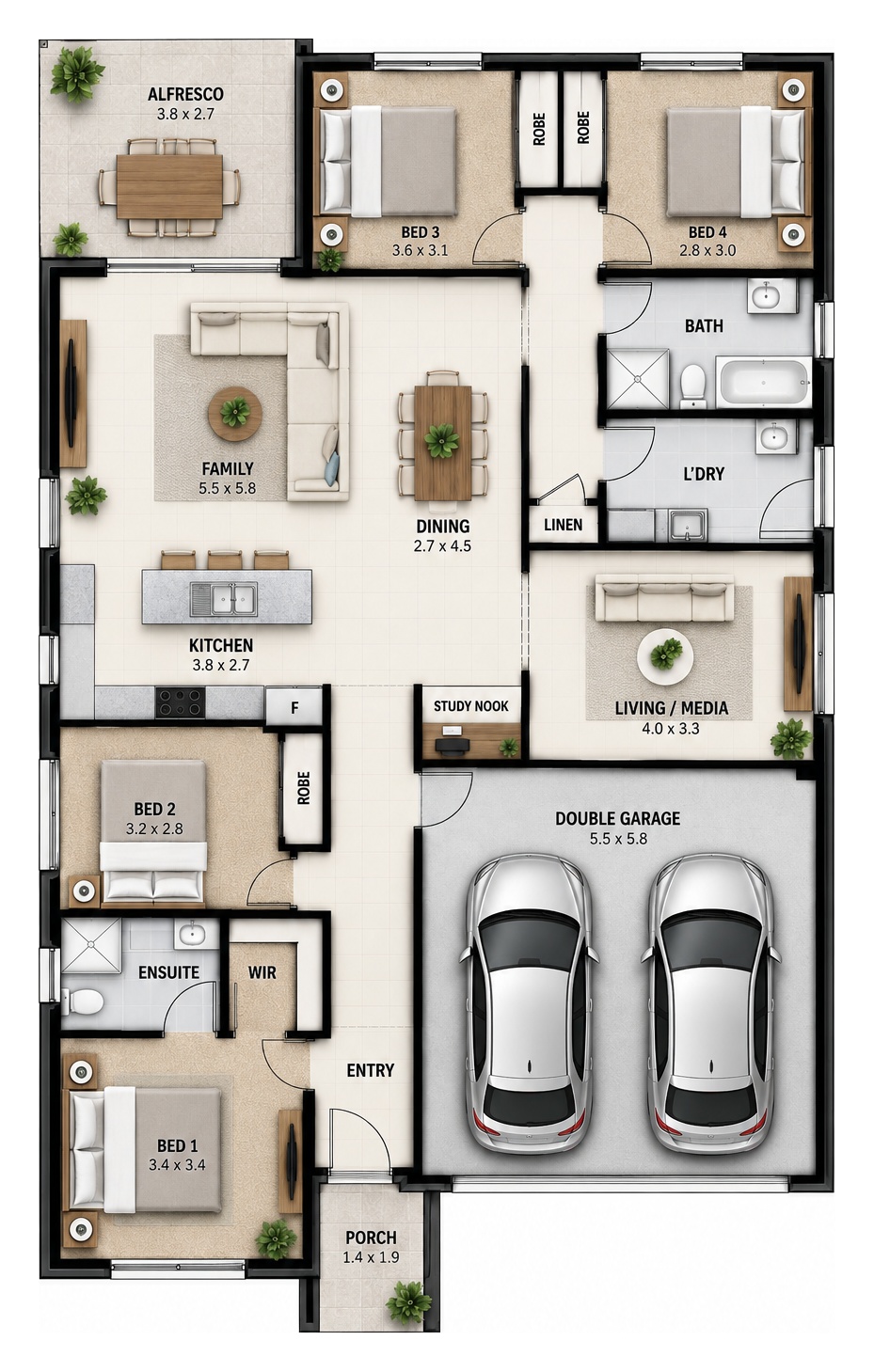House and Land Investment Property in Logan Reserve, QLD (4% Yield) | Aus Investment Properties - Floor Plan 1