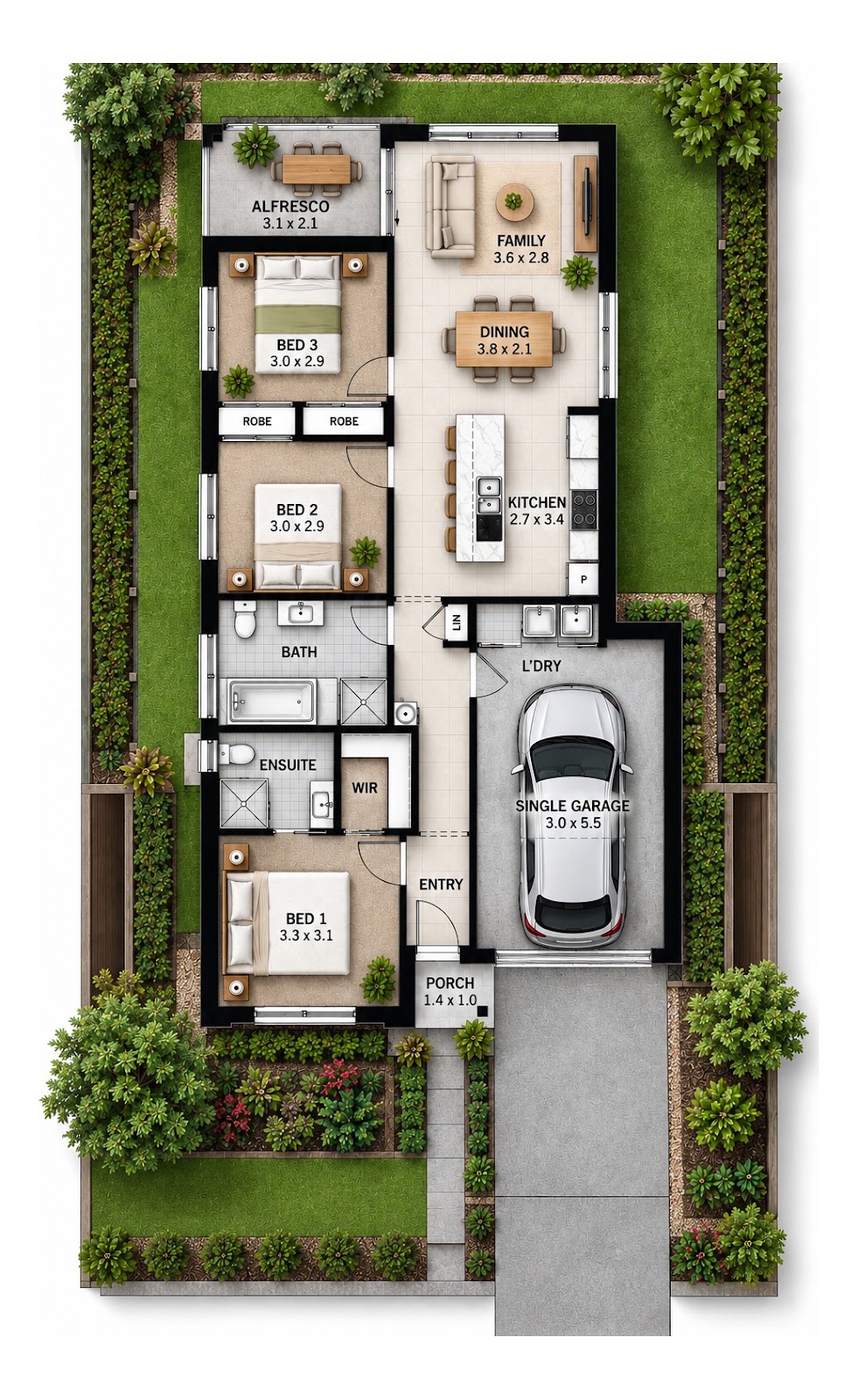 House and Land Investment Property in Buchanan, NSW (4.78% Yield) | Aus Investment Properties - Floor Plan 1