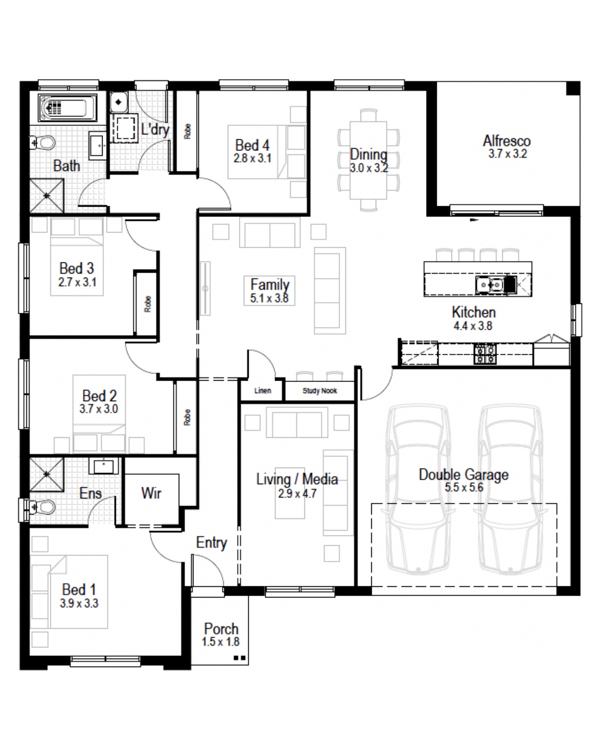 House and Land Investment Property in Bellbird, NSW (4.47% Yield) | Aus Investment Properties - Floor Plan 1