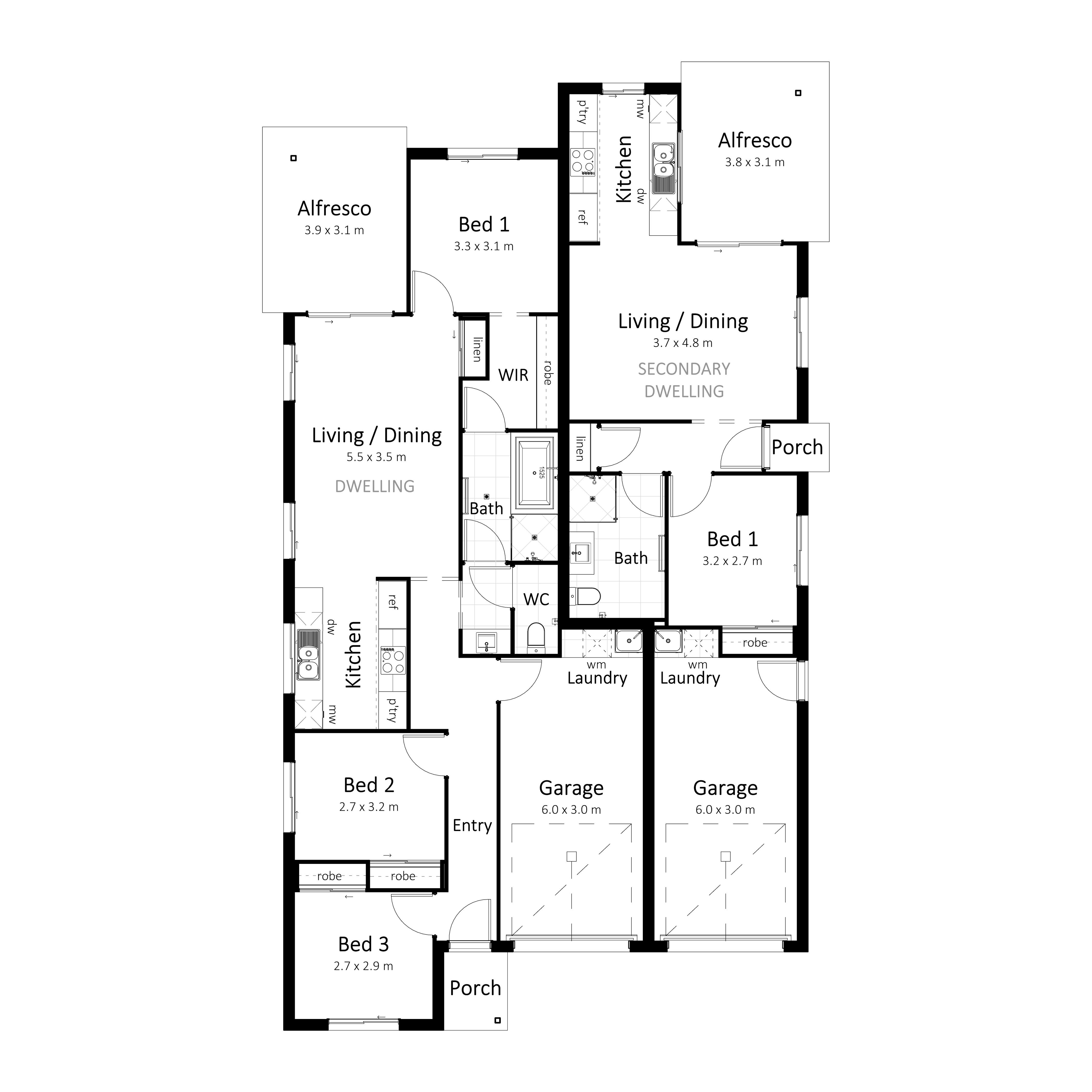 Dual Key Investment Property in Bundamba, QLD | Aus Investment Properties - Floor Plan 1