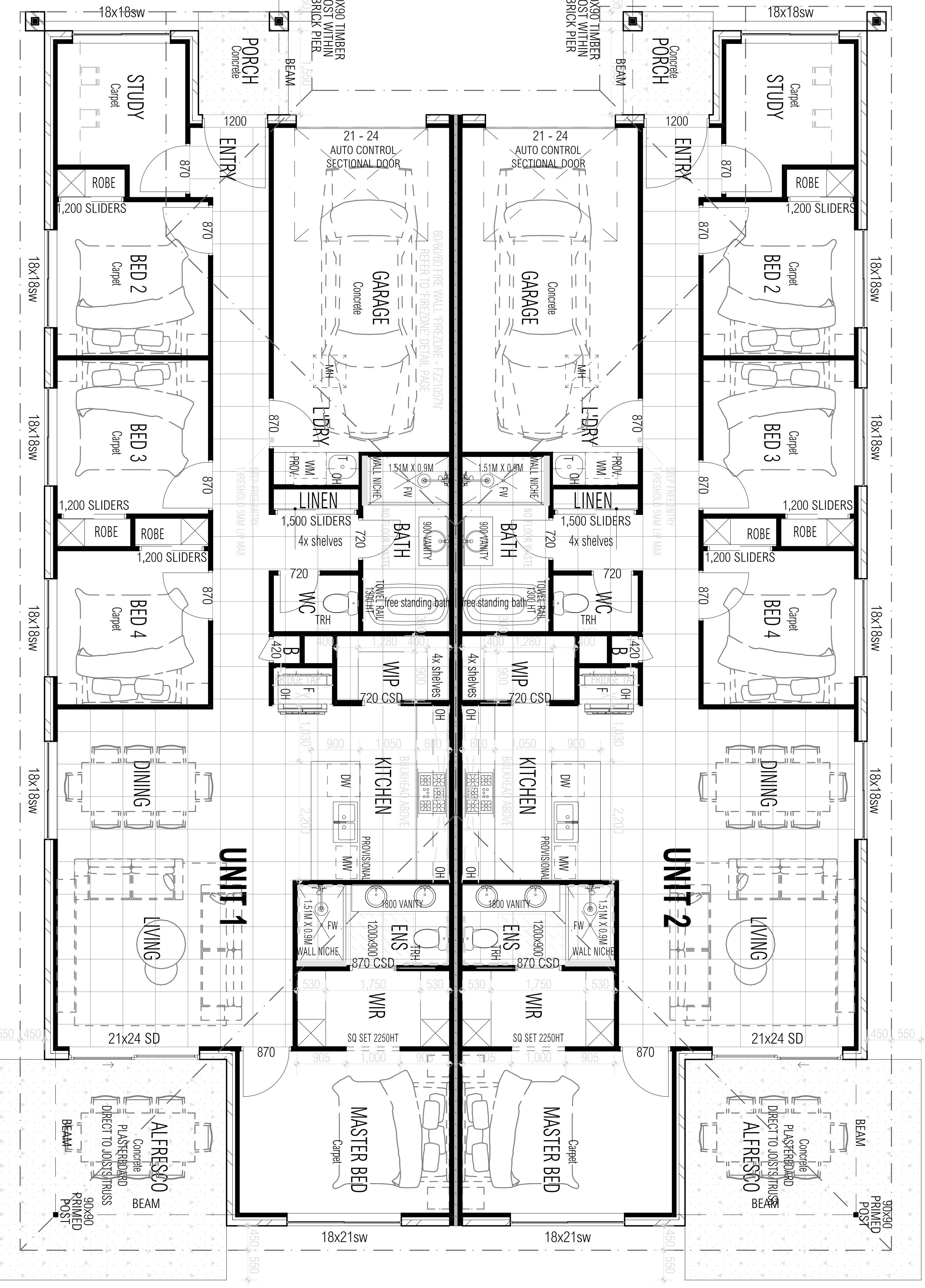 Duplex Investment Property in Marsden, QLD | Aus Investment Properties - Floor Plan 1