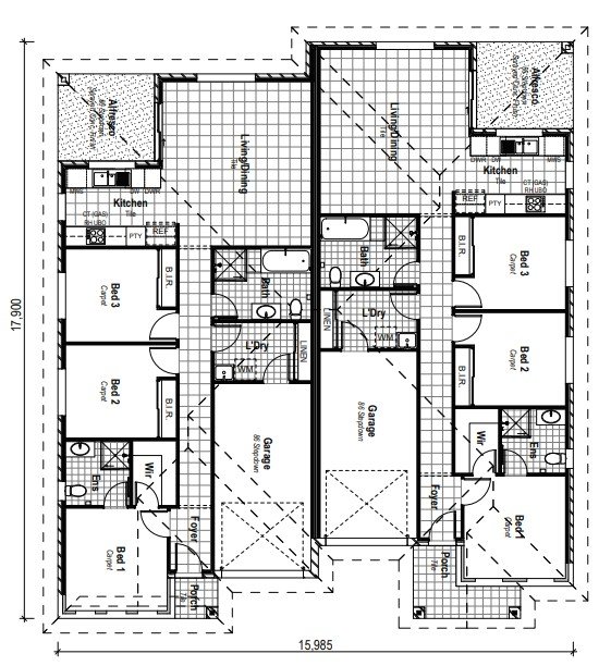 Duplex Investment Property in Cessnock, NSW (4.98% Yield) | Aus Investment Properties - Floor Plan 1