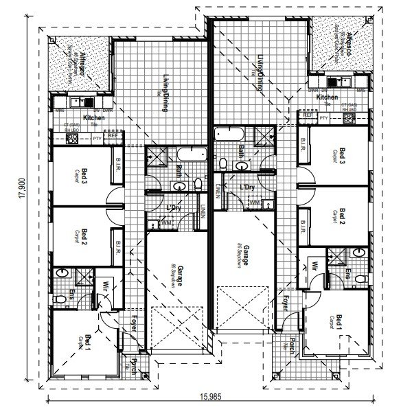 Duplex Investment Property in Wadalba, NSW (4.62% Yield) | Aus Investment Properties - Floor Plan 1