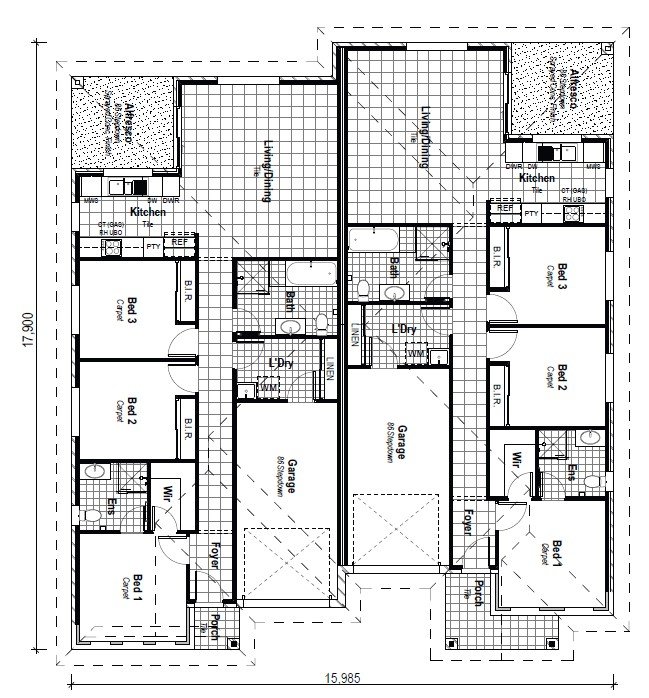 Duplex Investment Property in Wadalba, NSW (4.61% Yield) | Aus Investment Properties - Floor Plan 1