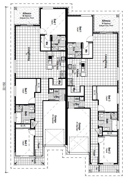 Duplex Investment Property in Wadalba, NSW (4.53% Yield) | Aus Investment Properties - Floor Plan 1