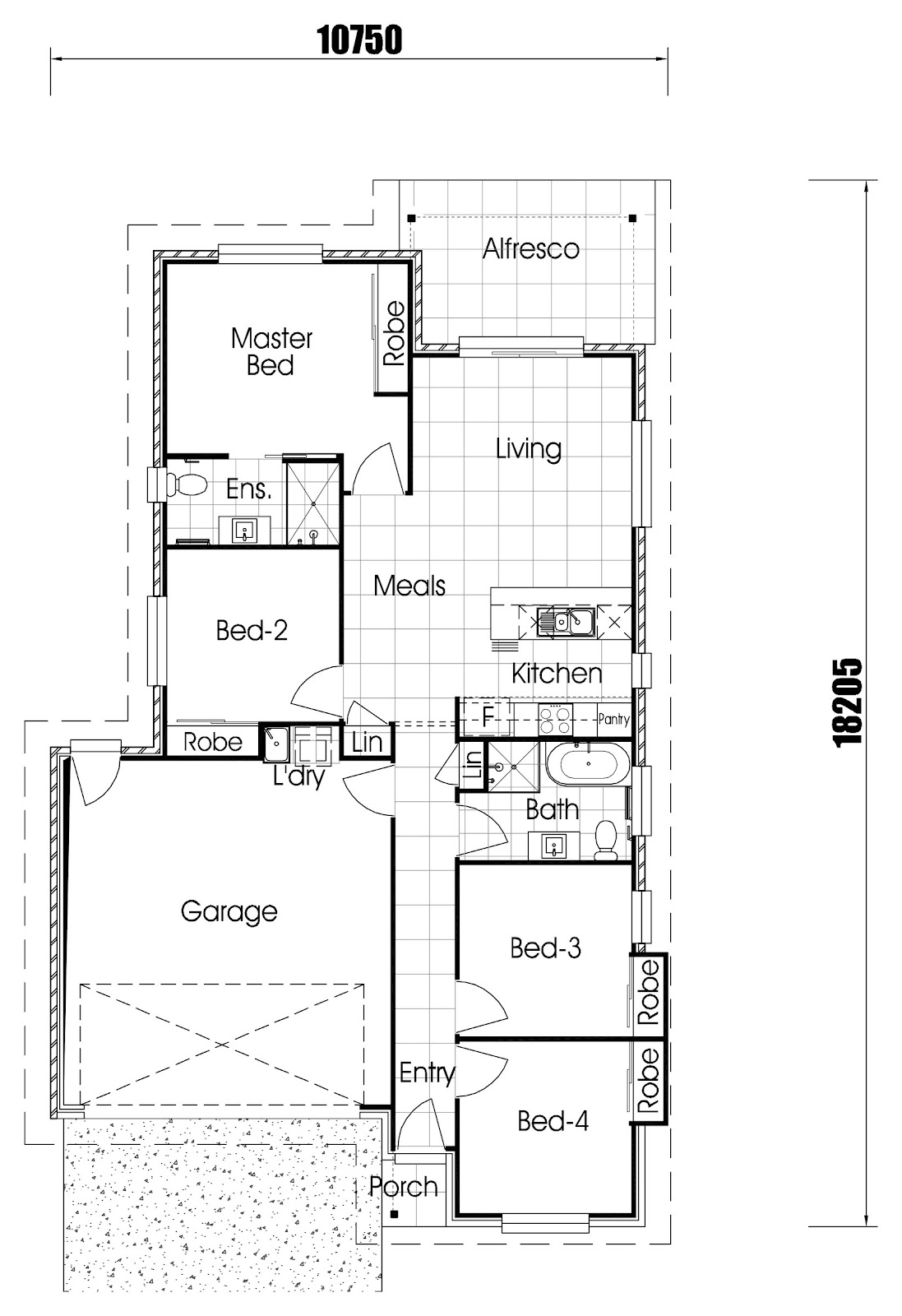 House & Land Investment Property in Oakey, QLD (3.83% Yield) | Aus Investment Properties - Floor Plan 1