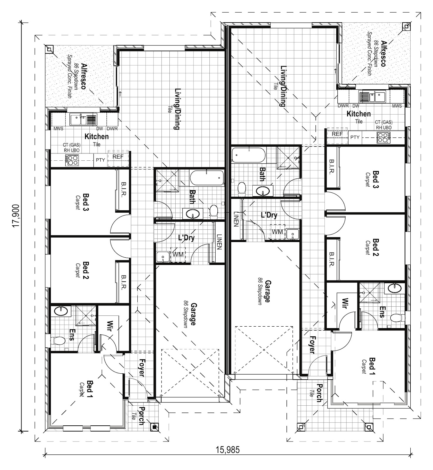 Duplex Investment Property in Wadalba, NSW | Aus Investment Properties - Floor Plan 1
