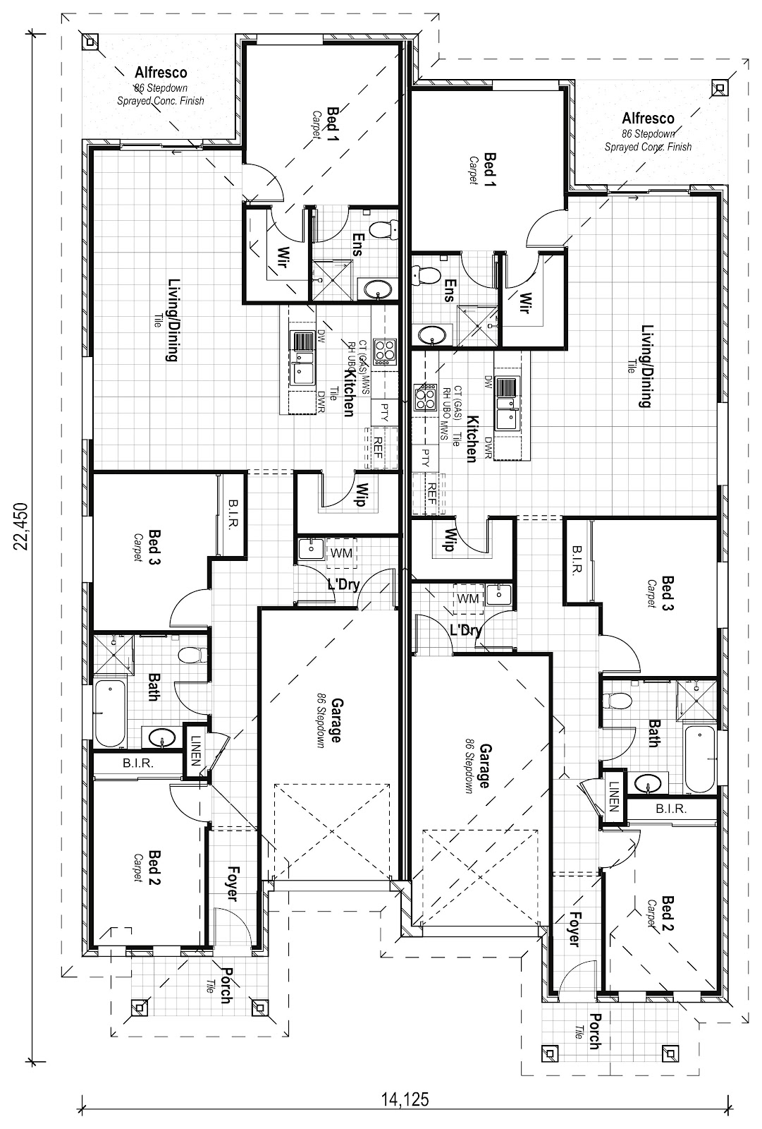 Duplex Investment Property in Wadalba, NSW | Aus Investment Properties - Floor Plan 1