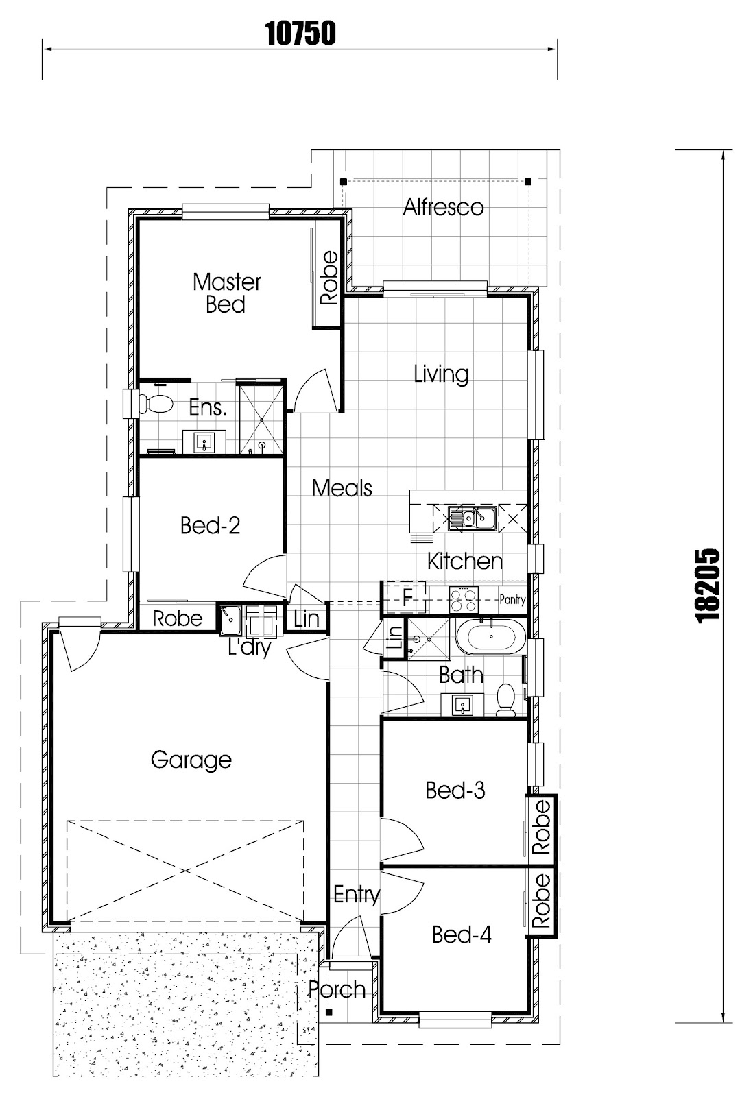 House & Land Investment Property in Oakey, QLD (3.87% Yield) | Aus Investment Properties - Floor Plan 1