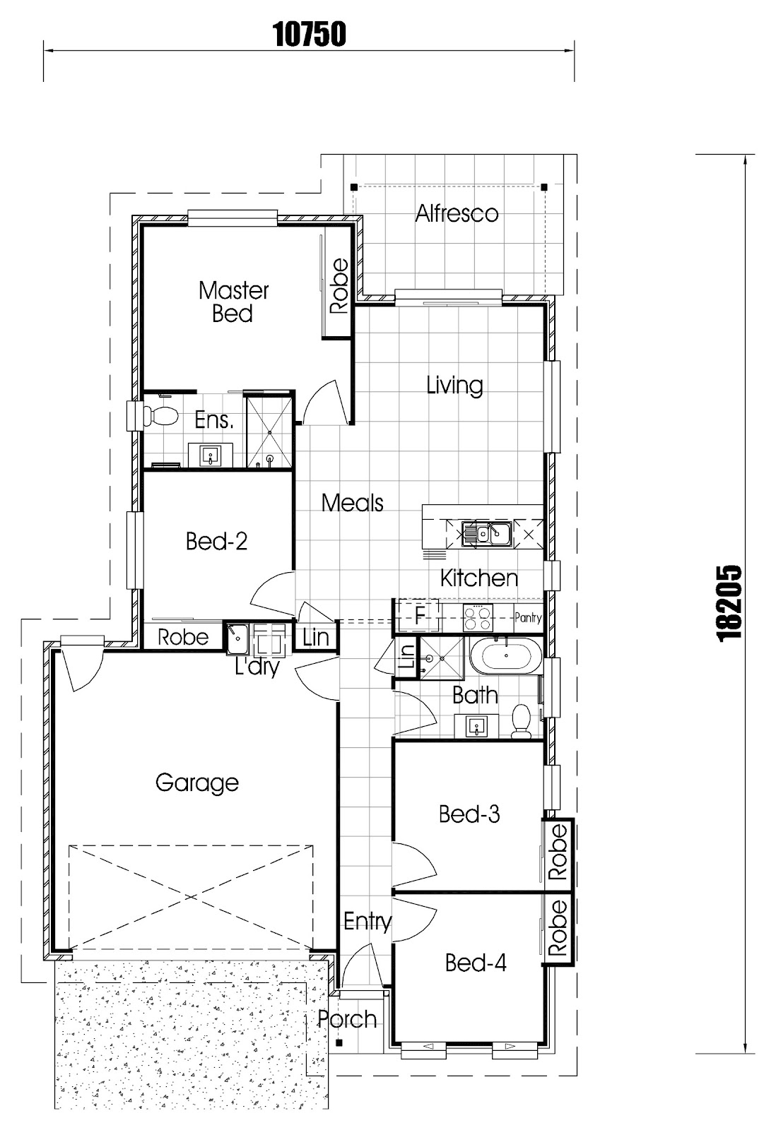 House & Land Investment Property in Oakey, QLD (3.87% Yield) | Aus Investment Properties - Floor Plan 1