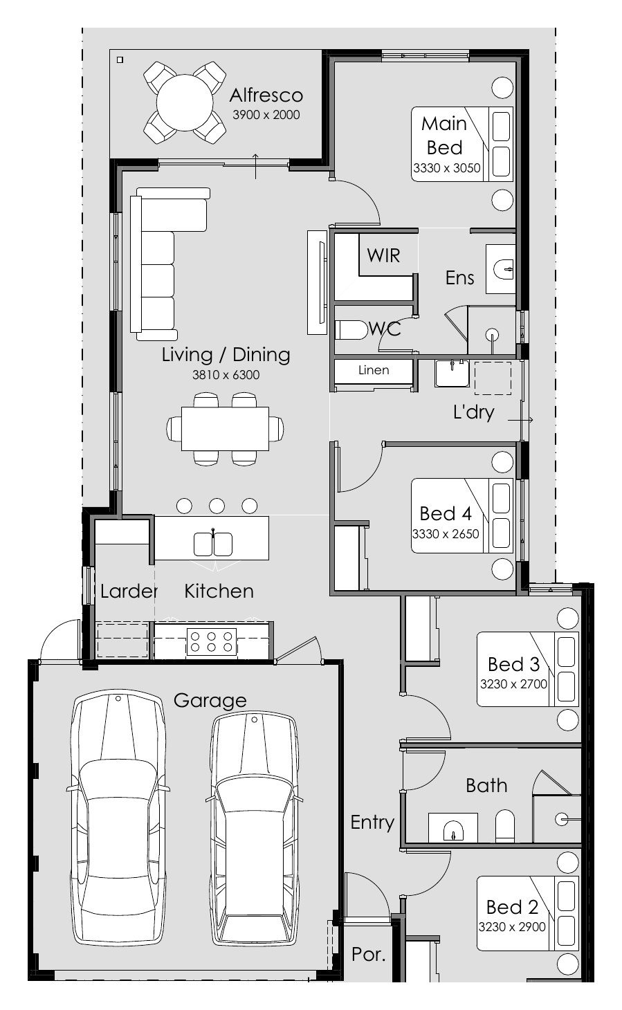 House and Land Investment Property in Alkimos, WA (4.32% Yield) | Aus Investment Properties - Floor Plan 1