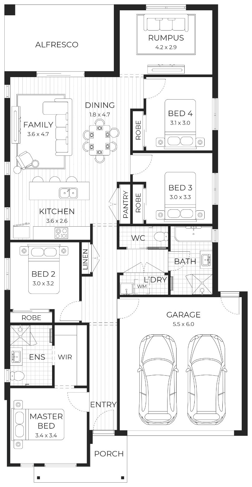House and Land Investment Property in Wollert, VIC | Aus Investment Properties - Floor Plan 1