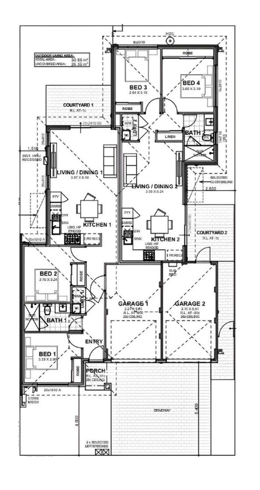 Duplex Investment Property in Brabham, WA (5.98% Yield) | Aus Investment Properties - Floor Plan 1