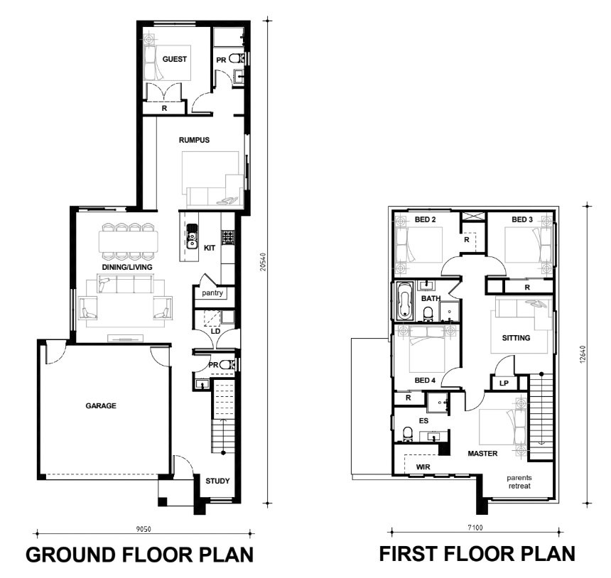 House and Land Investment Property in Austral, NSW | Aus Investment Properties - Floor Plan 1