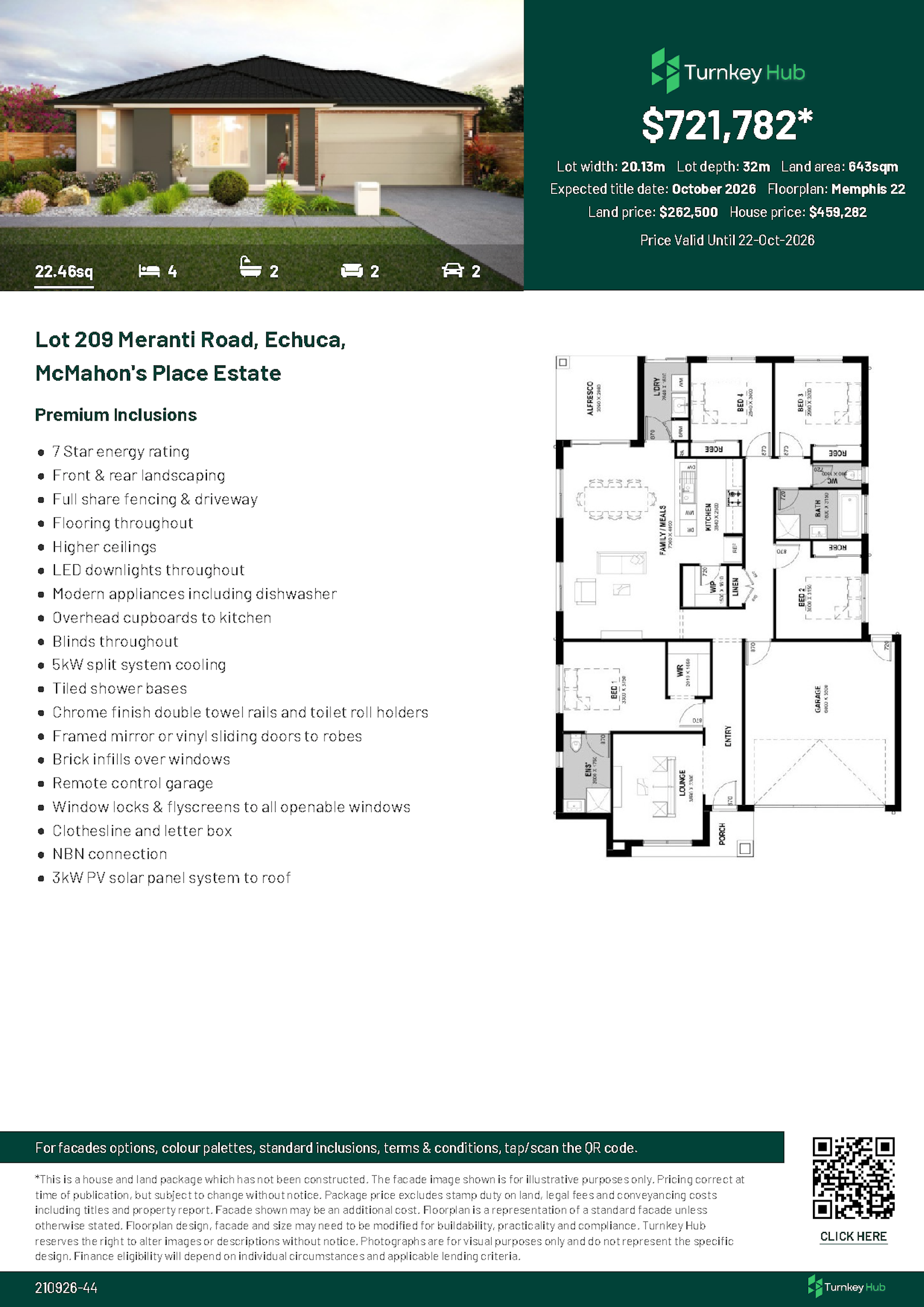 House and Land Investment Property in Echuca, VIC (4.75% Yield) | Aus Investment Properties - Floor Plan 1