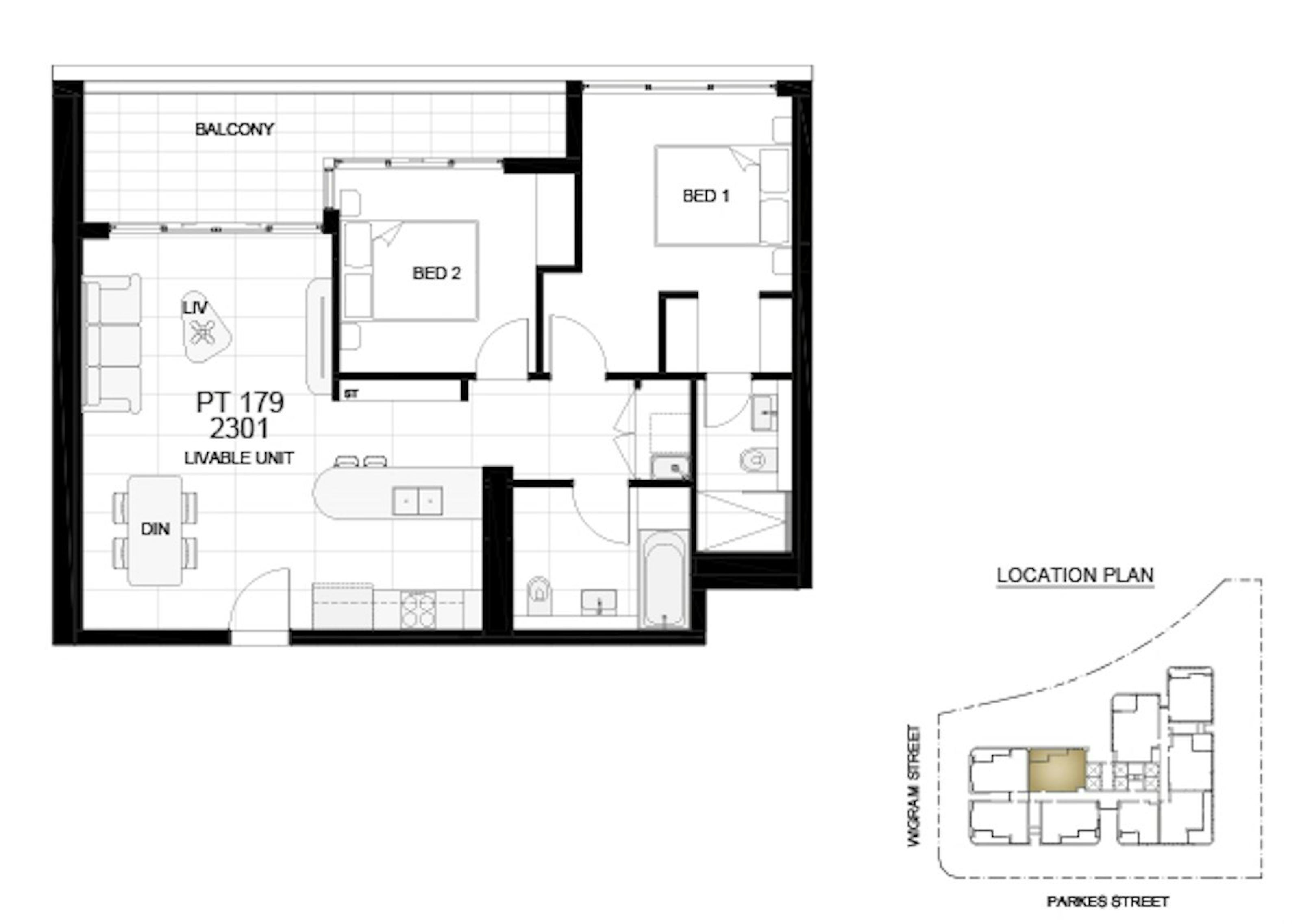 Apartment Investment Property in Harris Park, NSW | Aus Investment Properties - Floor Plan 1