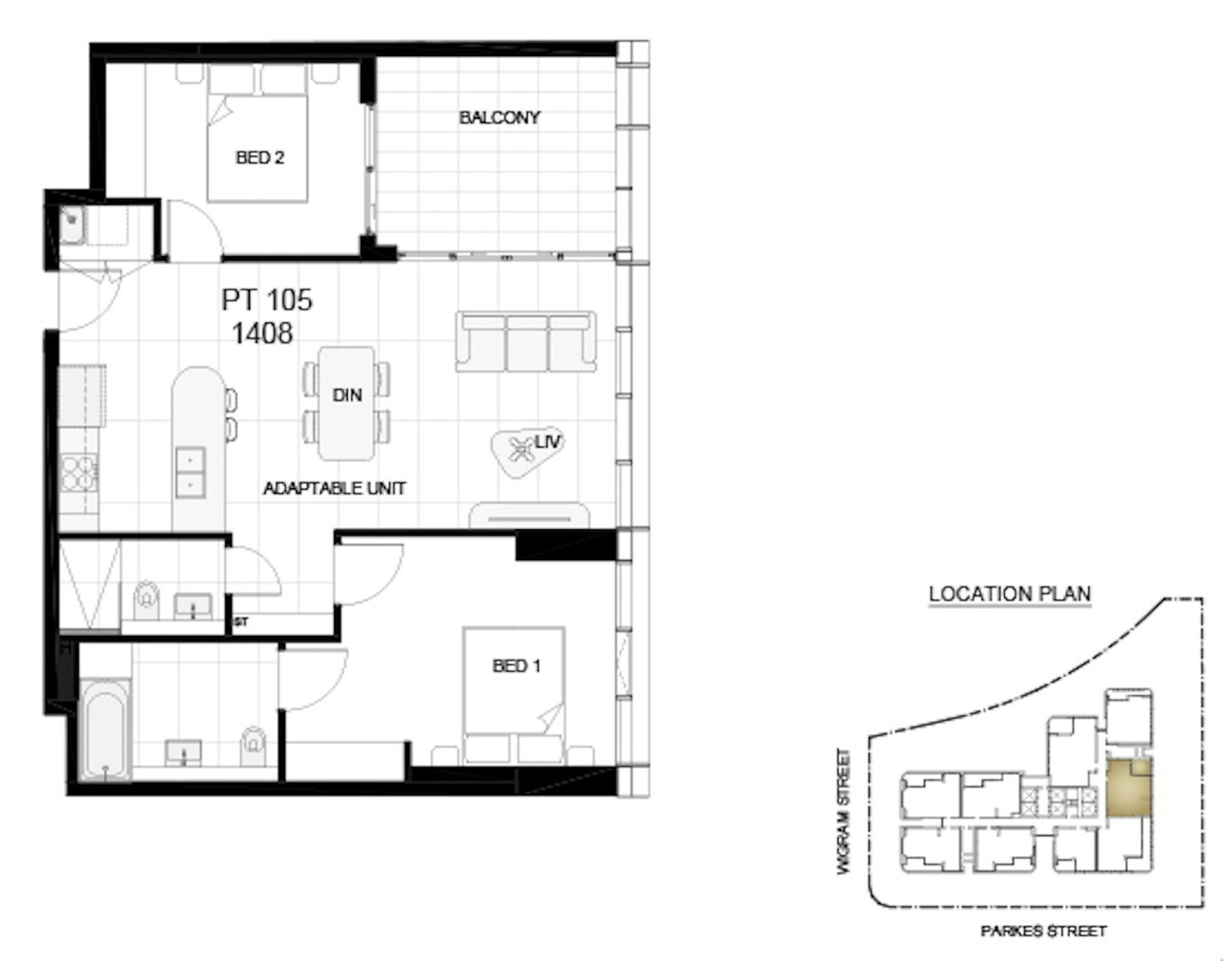 Apartment Investment Property in Harris Park, NSW | Aus Investment Properties - Floor Plan 1