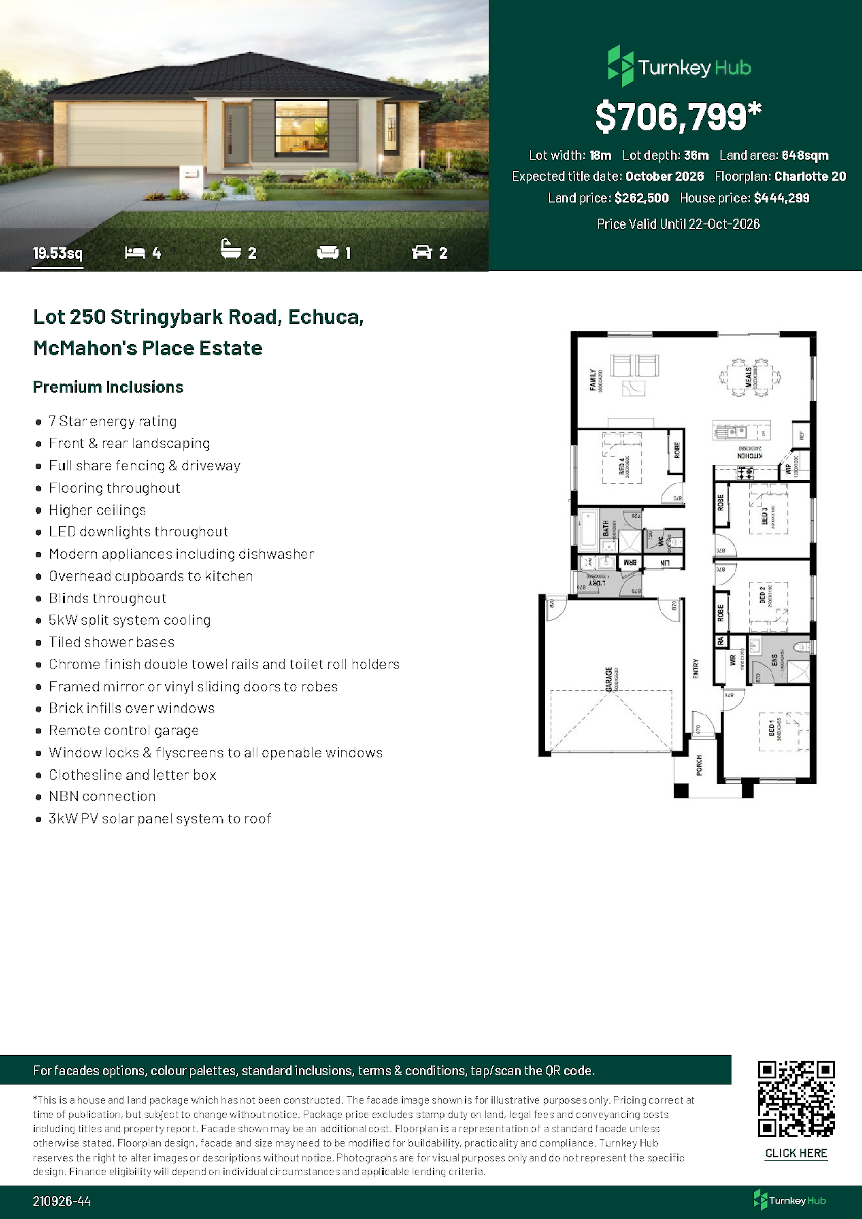 House and Land Investment Property in Echuca, VIC (4.86% Yield) | Aus Investment Properties - Floor Plan 1