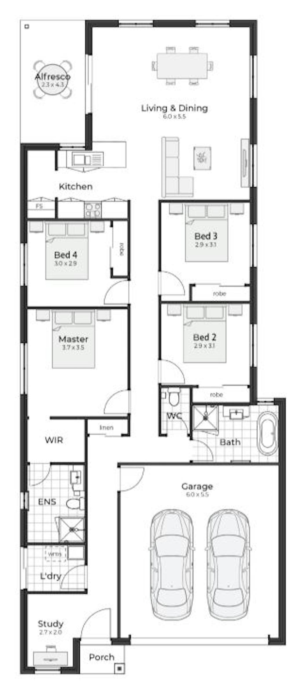 House and Land Investment Property in Rosewood, NSW (3.99% Yield) | Aus Investment Properties - Floor Plan 1