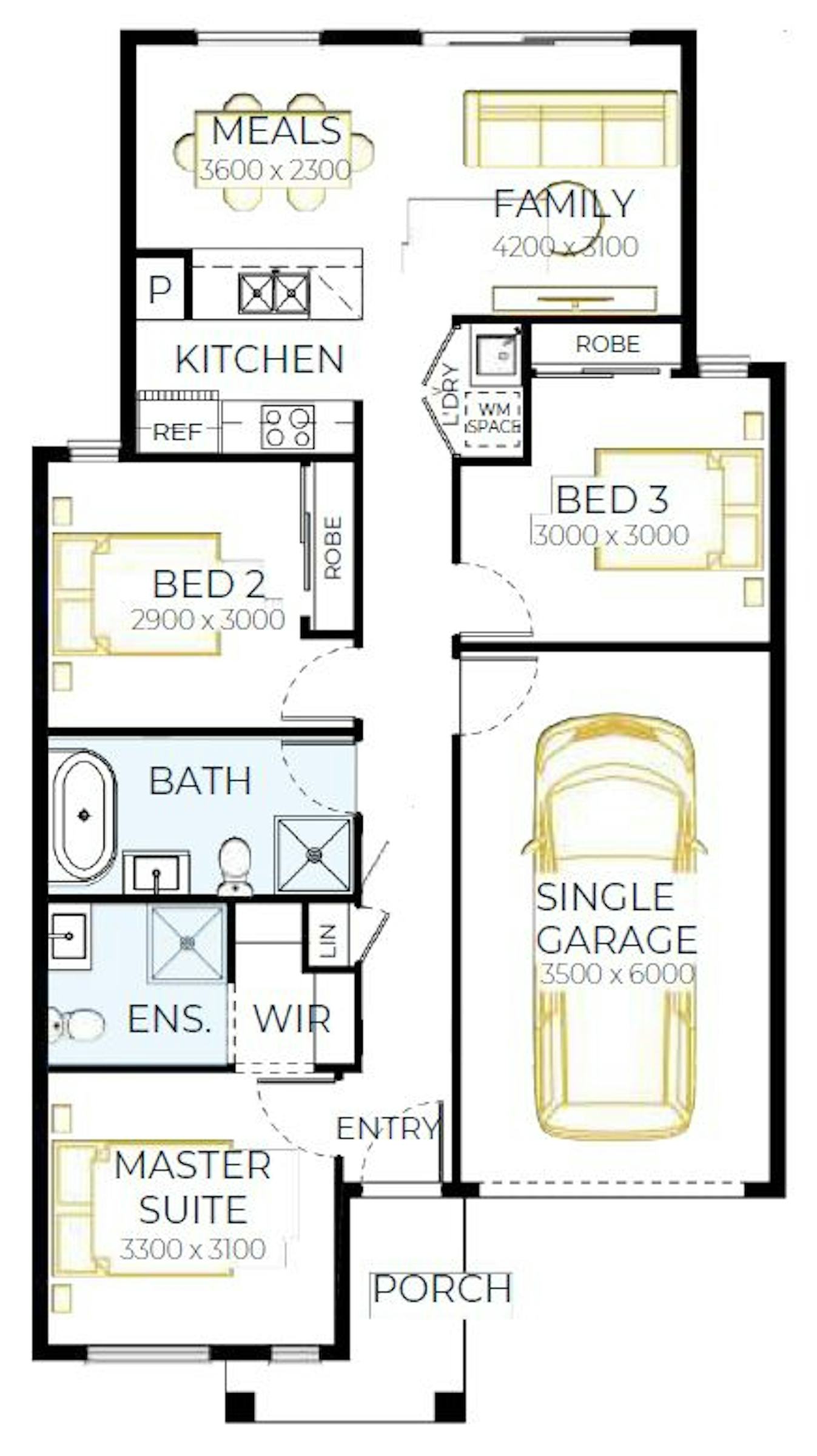 House and Land Investment Property in Donnybrook, VIC | Aus Investment Properties - Floor Plan 1