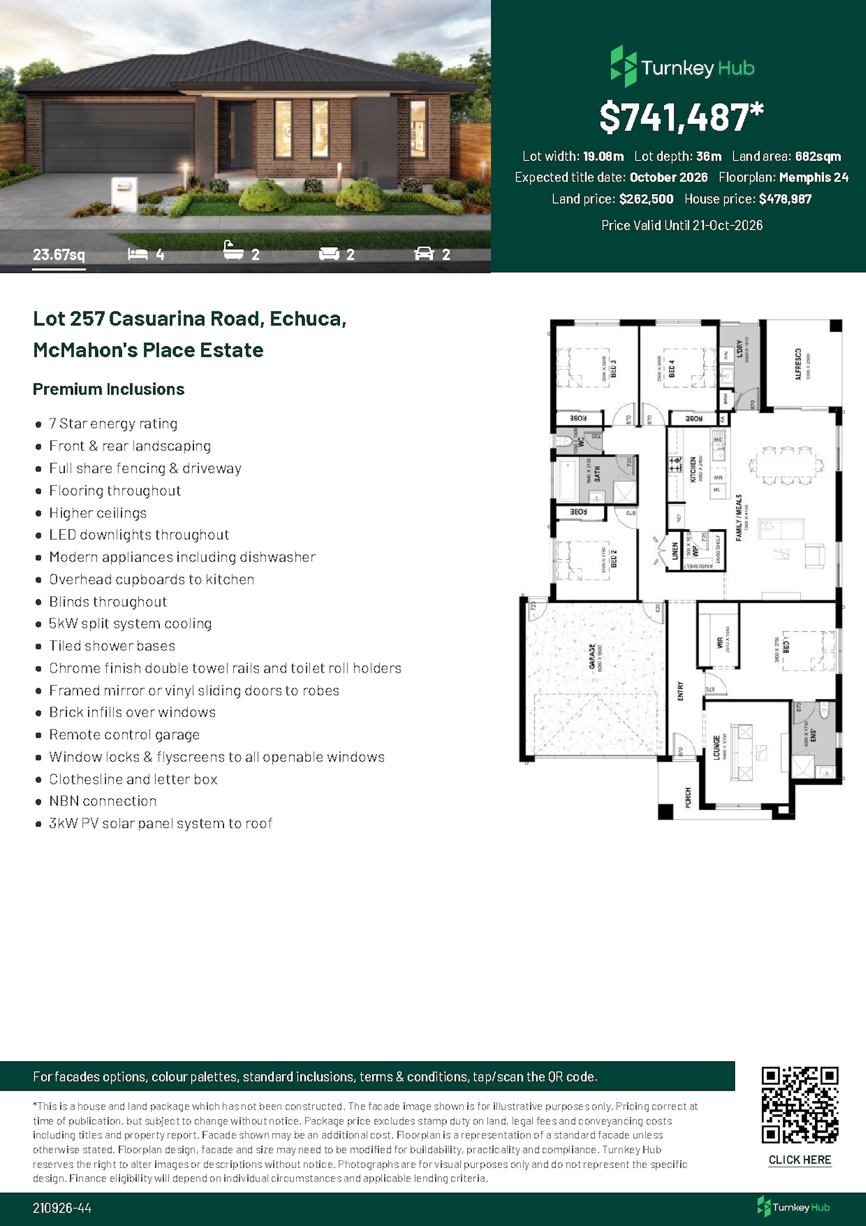 House and Land Investment Property in Echuca, VIC (4.63% Yield) | Aus Investment Properties - Floor Plan 1