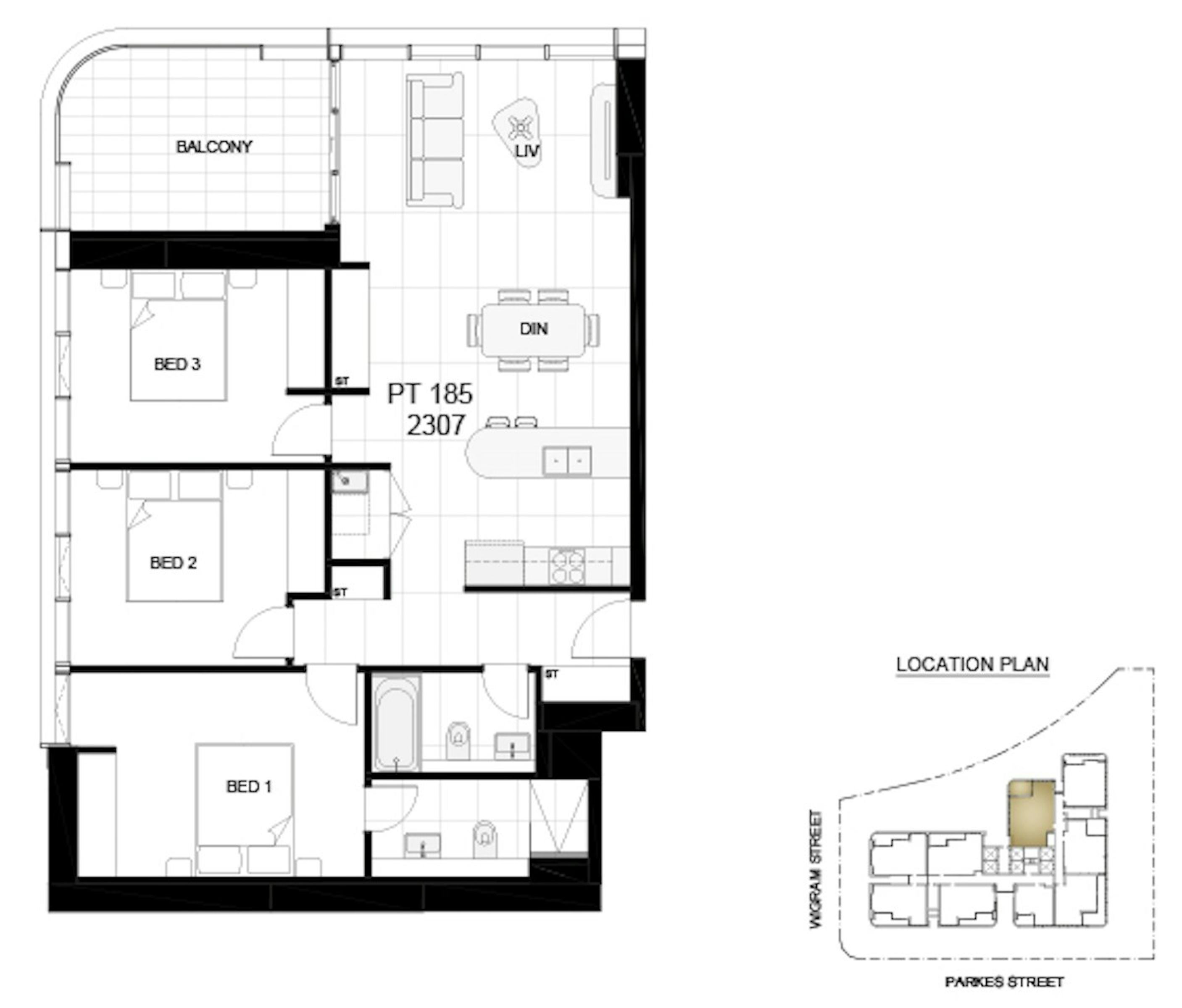Apartment Investment Property in Harris Park, NSW | Aus Investment Properties - Floor Plan 1