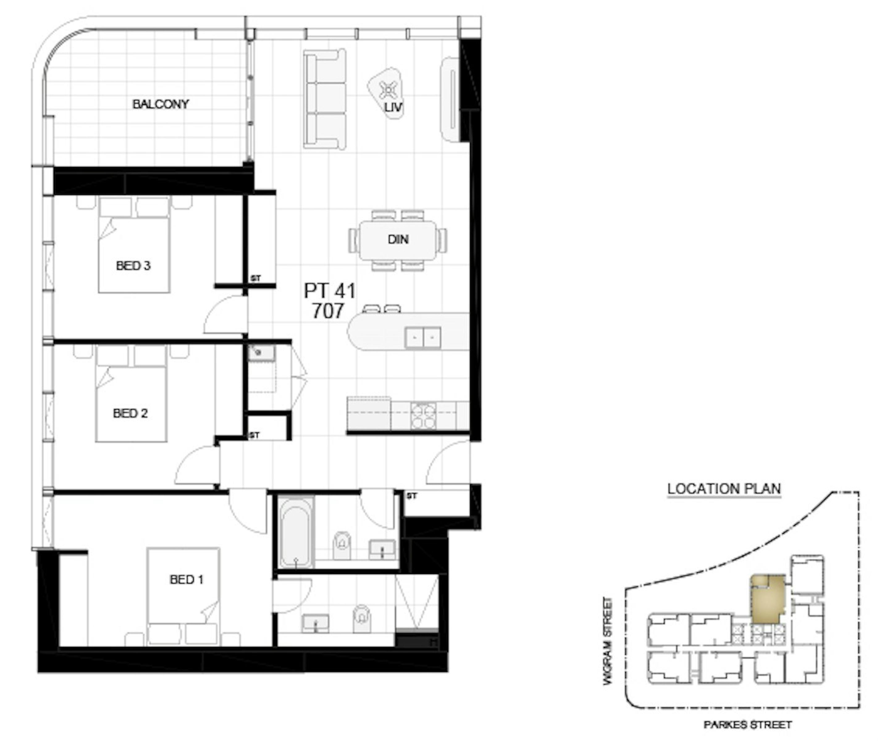 Apartment Investment Property in Harris Park, NSW (4.91% Yield) | Aus Investment Properties - Floor Plan 1