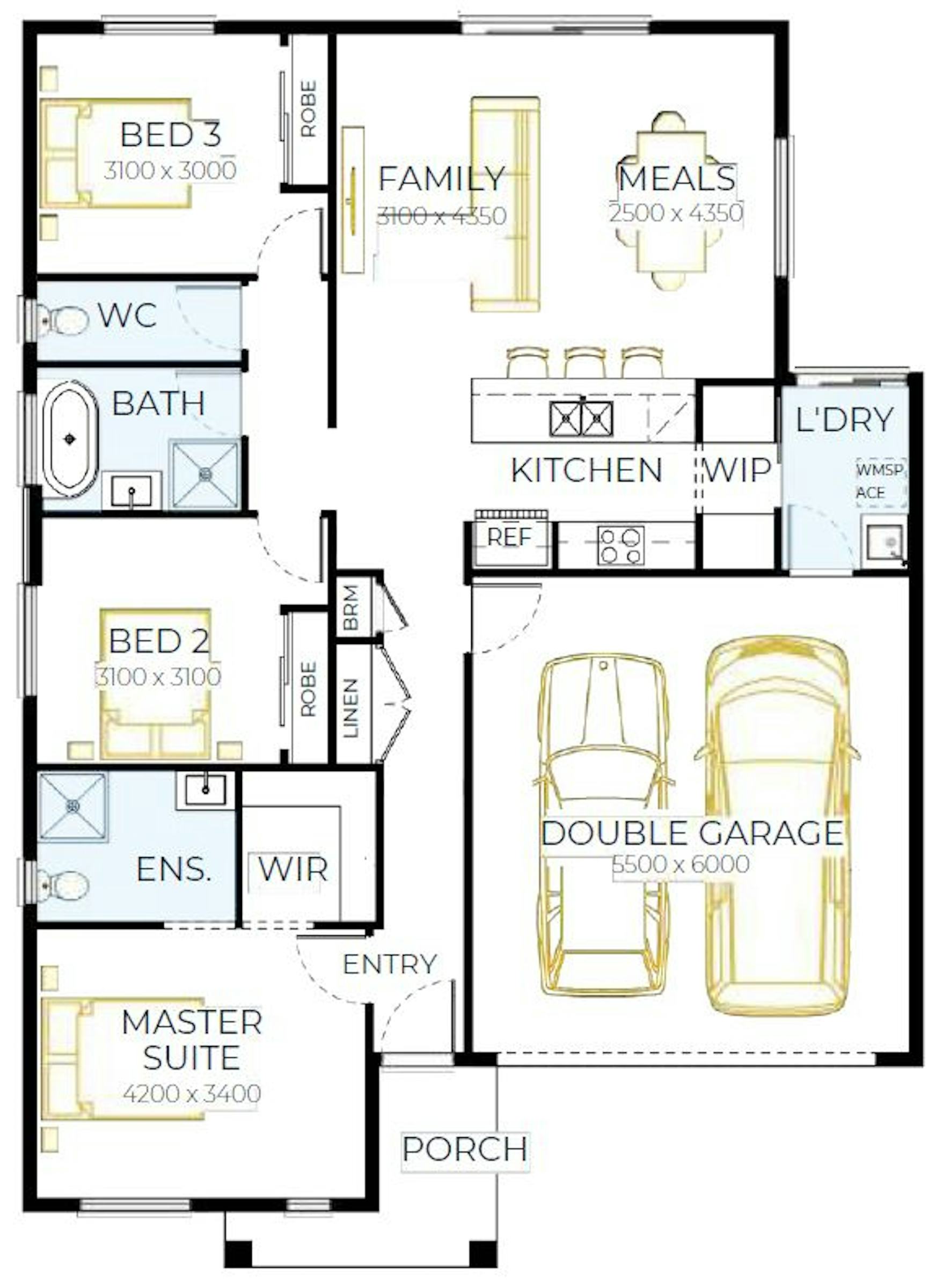 House and Land Investment Property in Rockbank, VIC (3.4% Yield) | Aus Investment Properties - Floor Plan 1