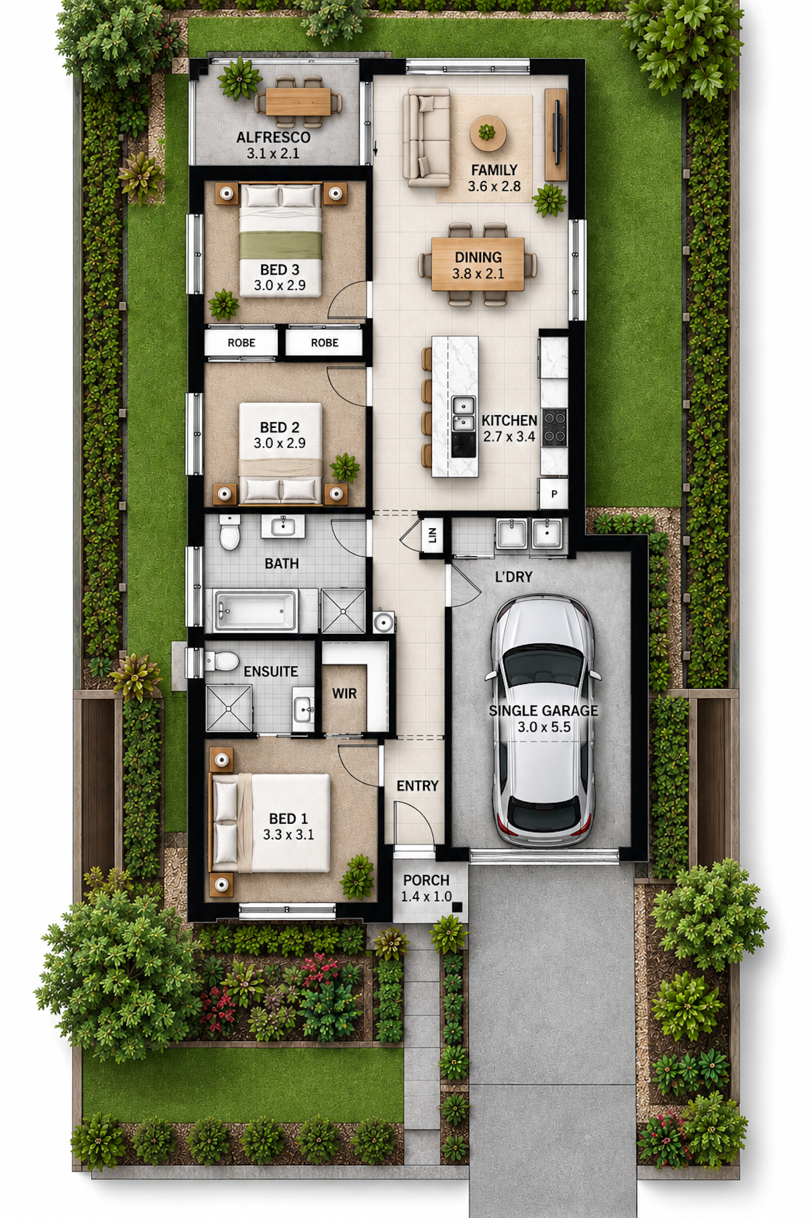 House and Land Investment Property in Buchanan, NSW (4.45% Yield) | Aus Investment Properties - Floor Plan 1