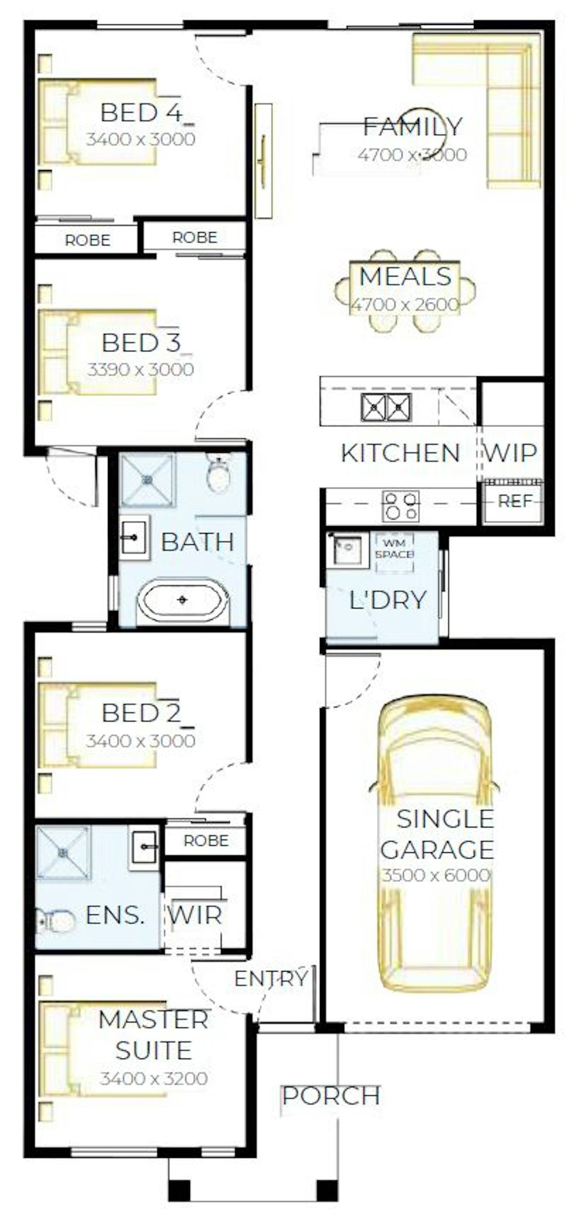 House and Land Investment Property in Sunbury, VIC (4% Yield) | Aus Investment Properties - Floor Plan 1