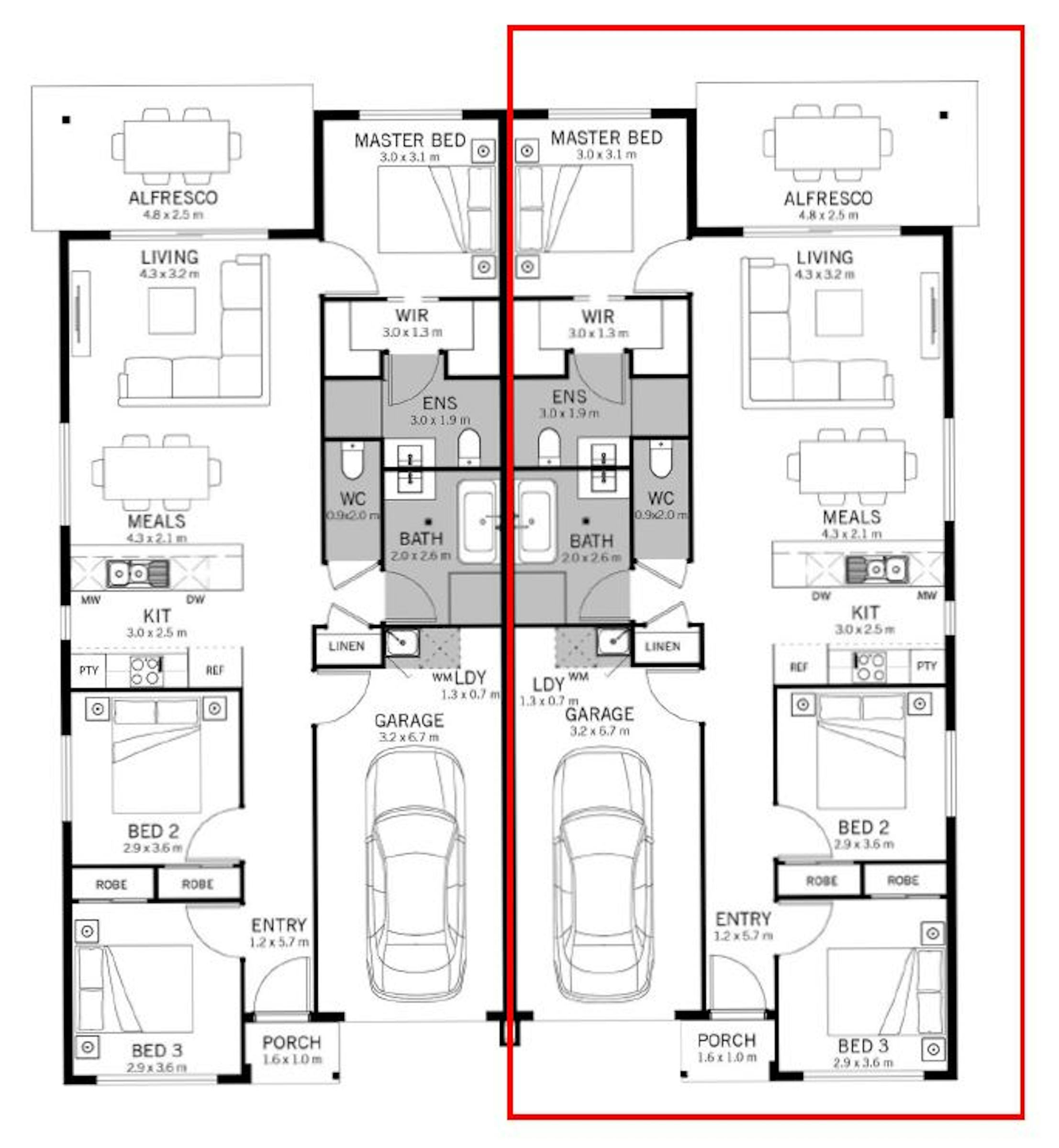 Duplex Investment Property in Fernvale, QLD (3.57% Yield) | Aus Investment Properties - Floor Plan 1