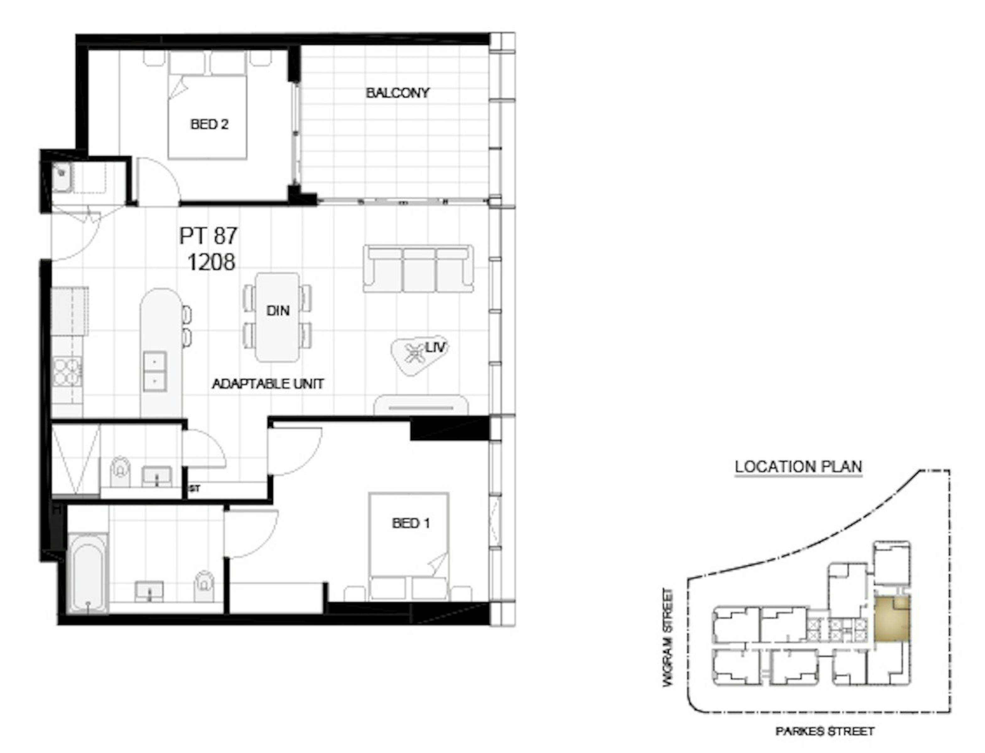 Apartment Investment Property in Harris Park, NSW (4.98% Yield) | Aus Investment Properties - Floor Plan 1