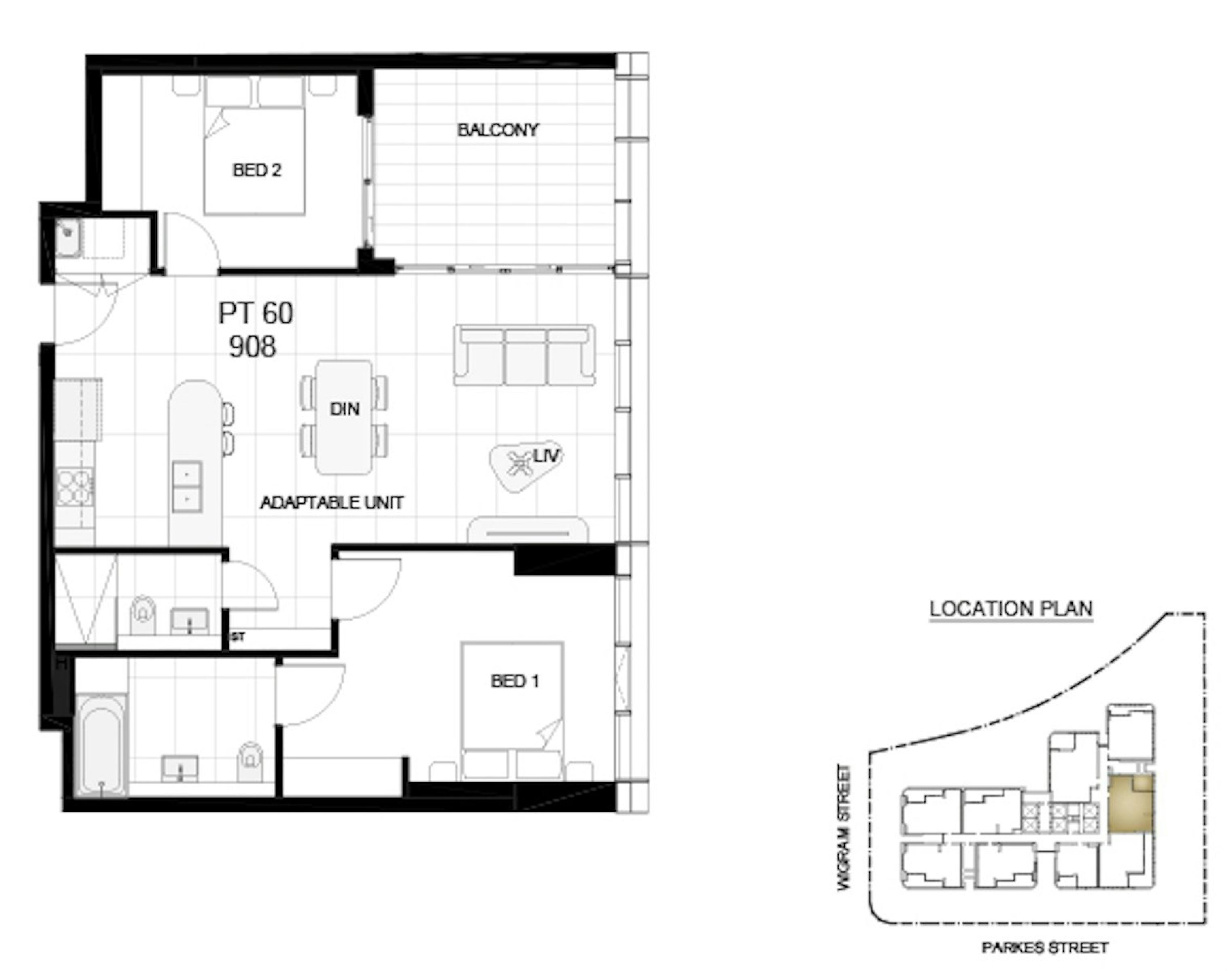 Apartment Investment Property in Harris Park, NSW | Aus Investment Properties - Floor Plan 1