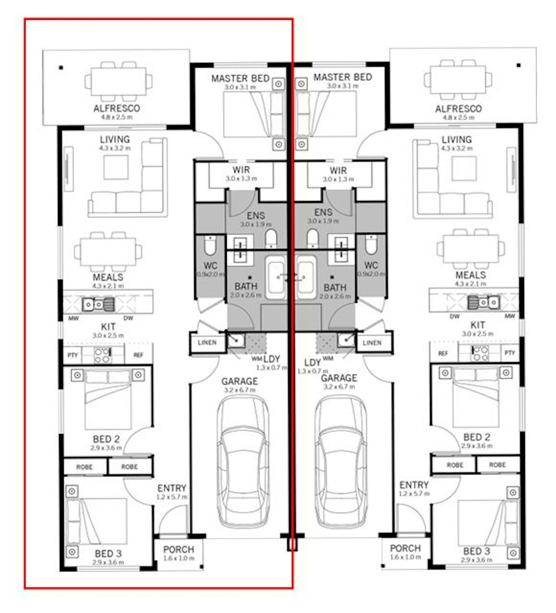 Duplex Investment Property in Fernvale, QLD (3.57% Yield) | Aus Investment Properties - Floor Plan 1
