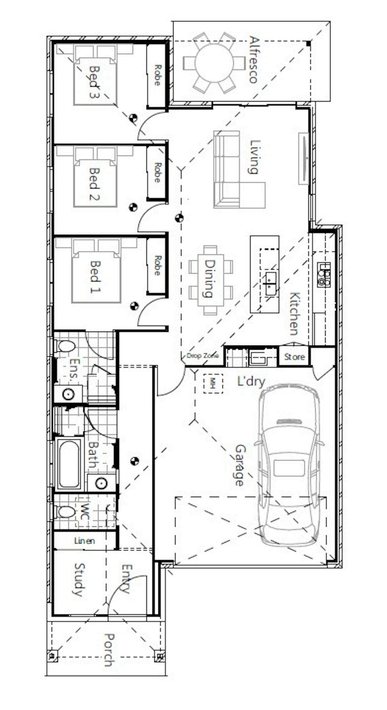 House and Land Investment Property in Flagstone, QLD | Aus Investment Properties - Floor Plan 1